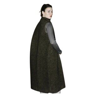 Like New Zara ZW Collection Green Manteco Wool Blend Vest